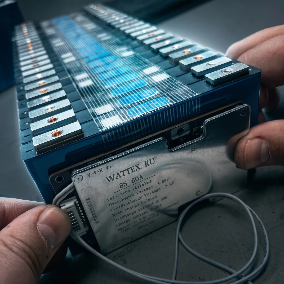 Подключение BMS аккумуляторной батареи WATTEX